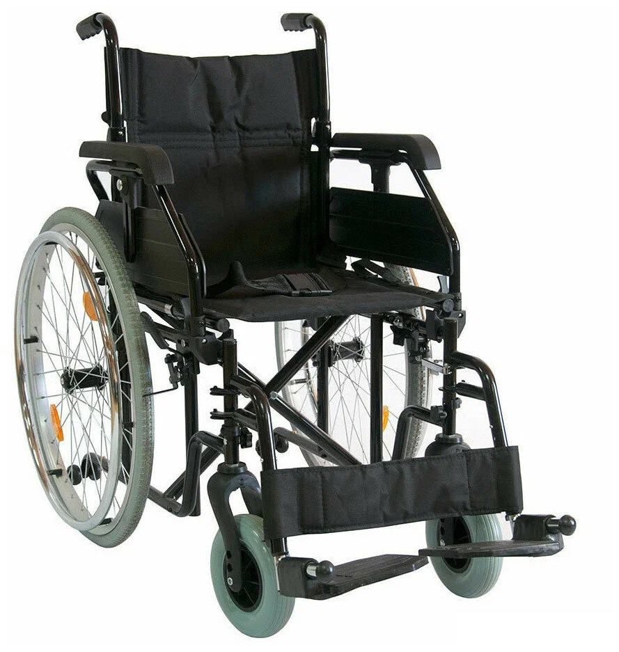 Кресло-коляска инвалидная 712N-1 (ширина сидения 48 см, пневматические задние колеса)