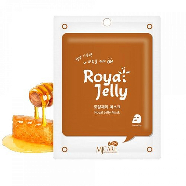 Маска тканевая MJ с маточным молоком on Royal Jelly mask pack 22гр